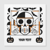 ハロウィン風のドクロ、コウモリ、クモの巣 (正面)