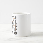 ハロウィン風のドクロ、コウモリ、クモの巣 コーヒーマグカップ (中央)