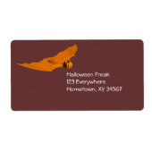 ハロウィン風変わりこうもり ラベル (正面)