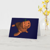 ハロウィン風変わりワーラス カード (黄色い花)