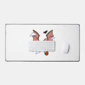 ハロウィン飛んでいるこうもりかわいい デスクマット (キーボード&マウス)