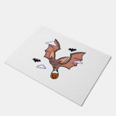 ハロウィン飛んでいるこうもりかわいい ドアマット (アングル)