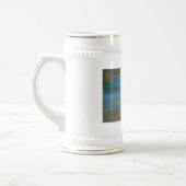 ハロウィン飛んでいるの夜に黒猫がいる魔女 ビールジョッキ (左)