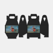 ハロウィン飛んでいるの夜に黒猫がいる魔女 フェイバーボックス (折り畳みなし)