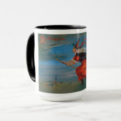 ハロウィン飛んでいるの夜に黒猫がいる魔女 マグカップ (正面左)