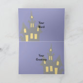 ハロウィン飛んでいるの夜の魔女 カード (内部)