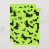 ハロウィン飛んでいるの夜3Dで星の間の魔女 (正面/裏面)