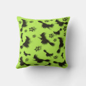 ハロウィン飛んでいるの夜3Dで星の間の魔女 クッション (裏面)