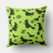 ハロウィン飛んでいるの夜3Dで星の間の魔女 クッション (裏面)