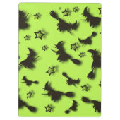 ハロウィン飛んでいるの夜3Dで星の間の魔女 クリップボード (裏面)