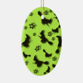 ハロウィン飛んでいるの夜3Dで星の間の魔女 セラミックオーナメント (右)