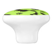 ハロウィン飛んでいるの夜3Dで星の間の魔女 セラミックノブ (側面)