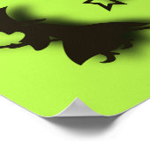 ハロウィン飛んでいるの夜3Dで星の間の魔女 ポスター (角)