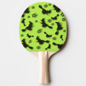 ハロウィン飛んでいるの夜3Dで星の間の魔女 卓球ラケット (裏面)