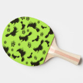 ハロウィン飛んでいるの夜3Dで星の間の魔女 卓球ラケット (横)