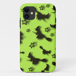 ハロウィン飛んでいるの夜3Dで星の間の魔女 iPhone 11 ケース