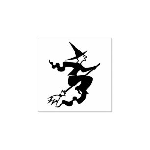 ハロウィン飛んでいるウィッチBroom Kids DIY Art Craft ラバースタンプ