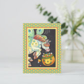 ハロウィン飛んでいるウマキャンディーコーン シーズンポストカード (スタンド正面)