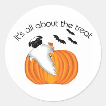 ハロウィン飛んでいるプグ幽霊おもしろいことわざパンプキン