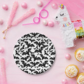 ハロウィン飛んでいるヴァンパイアこうもり紙プレート ペーパープレート (パーティー)