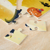 ハロウィン飛んでいる魔女 ジグソーパズル (側面)