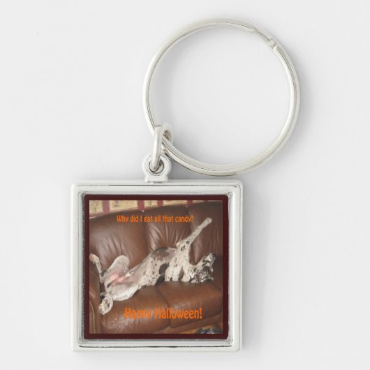 ハロウィン食べキャンディが多すぎる キーホルダー (正面)