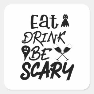 ハロウィン食べドリンク怖い スクエアシール
