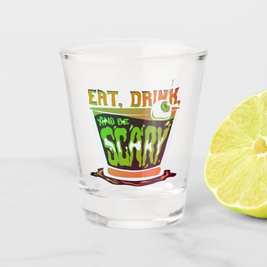 ハロウィン食べプン飲み物と怖い ショットグラス (正面)