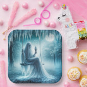 ハロウィン食べ幽霊アンアイスクリームコーン ペーパープレート (パーティー)