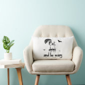 ハロウィン食べ-，飲み物と怖い ランバークッション (椅子)