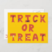 ハロウィン飾のはがきをトリック/処理 ポストカード (正面/裏面)