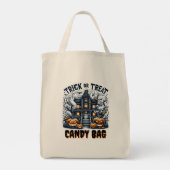 ハロウィン飾の魅惑の家 トートバッグ (裏面)