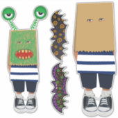 ハロウィン飾キュート用カラーキッズバッグマスク シール (正面)