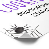 ハロウィン飾クッキーの駅パーティー標識 ポスター (角)