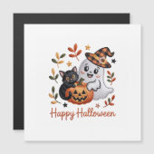 ハロウィン魅力的グリーティングカード – 手書きEmbr (正面/裏面)