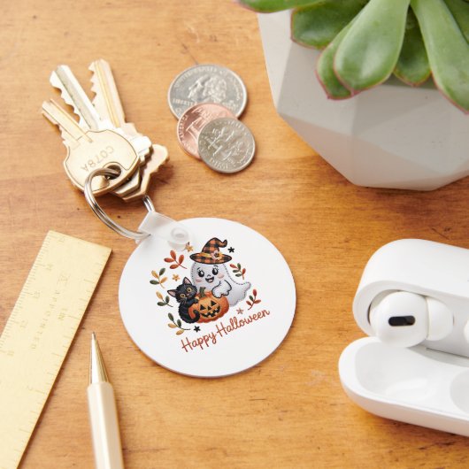 ハロウィン魅力的グリーティングカード – 手書きEmbr キーホルダー (デスク)