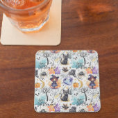 ハロウィン魅力的スクエア紙コースター スクエアペーパーコースター