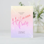 ハロウィン魅力的手書きパーティー 招待状 (スタンド正面)