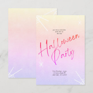 ハロウィン魅力的手書きパーティー 招待状