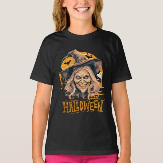ハロウィン魔女おばあちゃん Tシャツ (正面)