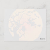 ハロウィン魔女とフクロウのハロウィン葉書 ポストカード (裏面)