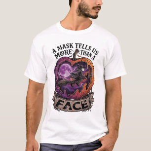 ハロウィン魔女の林檎 マスクは顔以上に語る Tシャツ