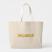 ハロウィン魔女の足とカボチャ  ラージトートバッグ (裏面)