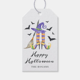 ハロウィン魔女の足と帽子 ギフトタグ