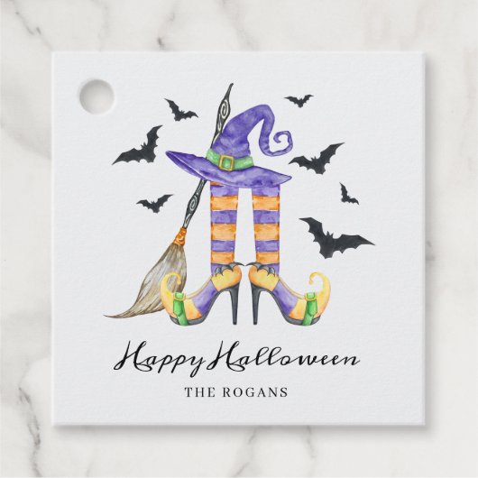 ハロウィン魔女の足と帽子 フェイバータグ (正面)