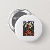 ハロウィン魔女カボチャ月相_1 缶バッジ (正面&裏面)