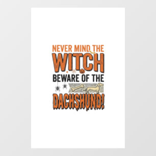 ハロウィン魔女ダックスフントにご注意Tシャツ_1 ウィンドウサイン