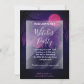 ハロウィン魔女パーティーの招待状 招待状 (裏面)