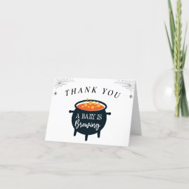 ハロウィン魔女ベビーシャワー感謝祭 サンキューカード