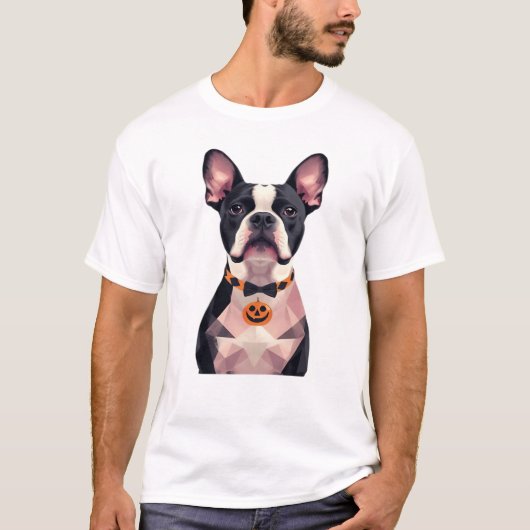 ハロウィン魔女犬クラシックTシャツ Tシャツ (正面)